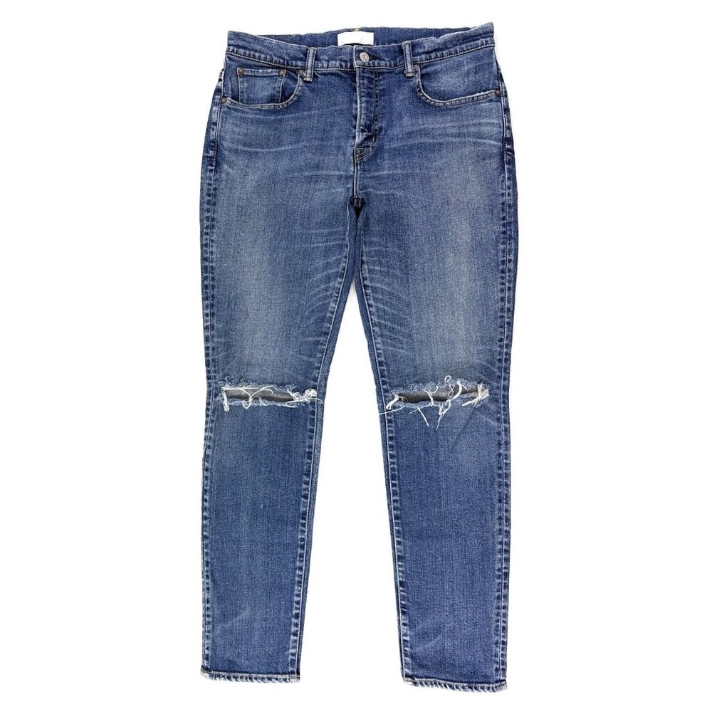Moussy Vintage Jeans Mens Dearborn Skinny Distressed Denim Size 33x30 Japan